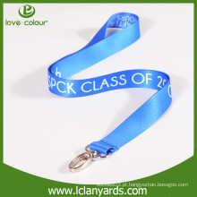 Custom bule cor personalizado lanyards com mensagem